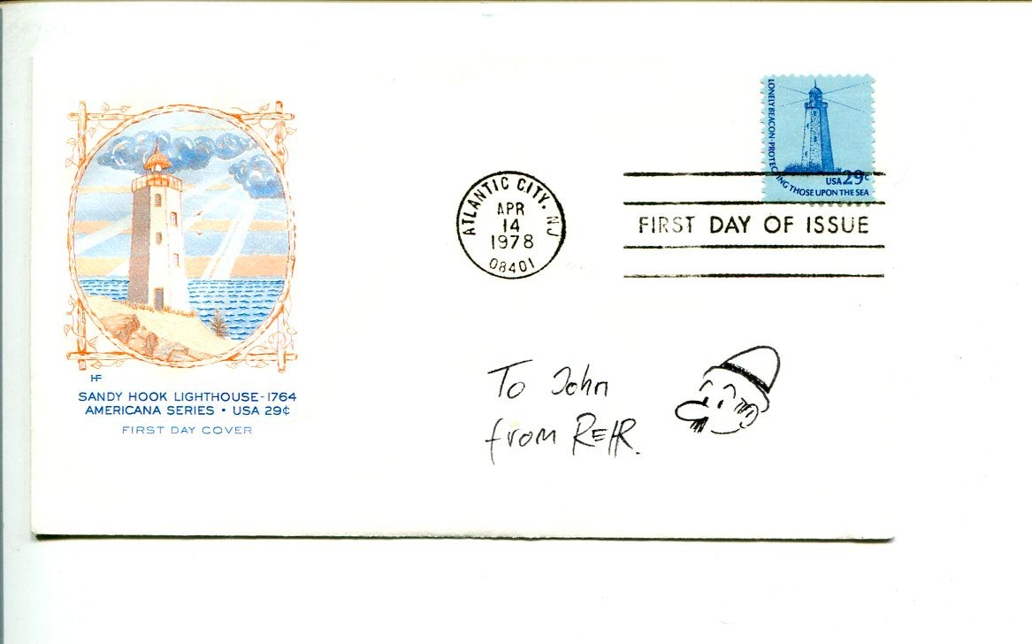 Henrik Rehr Ferd'nand Cartoonist Artist Signed Autograph FDC Sketch