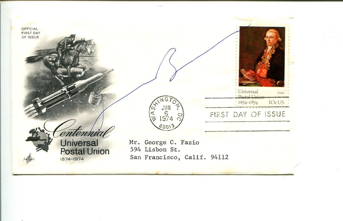 Jonathan Borofsky American Printmaker Artist Sculptor Signed Autograph FDC