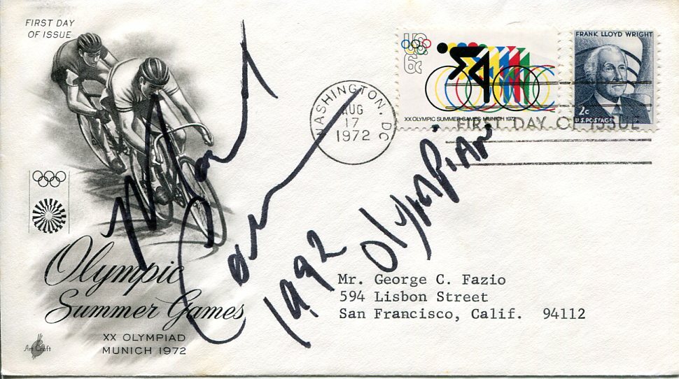 Mark The Hammer Coleman UFC HOF Fighter Olympic Wrestler Signed Autograph FDC