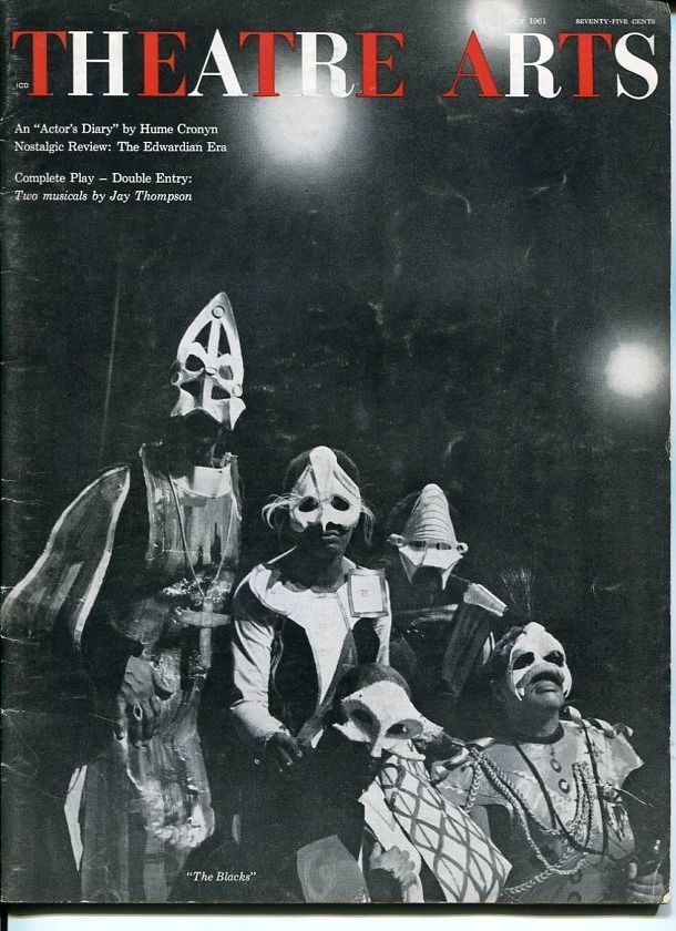 James Earl Jones The Blacks Hume Cronyn July 1961 Theatre Arts Monthly Magazine