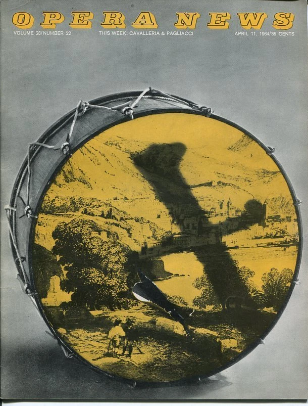 OSCAR KOLOMBATOVICH SIGMUND SPAETH DUSOLINA GIANNINI APRIL 11 1964 OPERA NEWS COLLECTIBLE MEMORABILIA