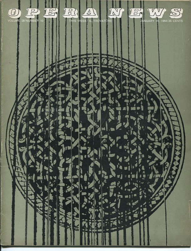 SAM WANAMAKER IRENE DALIS ILDEBRANDO PIZZETTI LOUISE HOMER JAN 1964 OPERA NEWS COLLECTIBLE MEMORABILIA