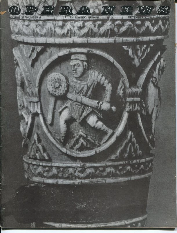 Thomas Schippers Henry Butler Leontyne Price Carlo Bergonzi Dec 1962 Opera News