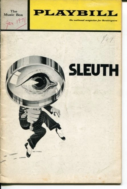 Anthony Quayle Keith Baxter Anthony Shaffer Sleuth 1970 Opening Night Playbill