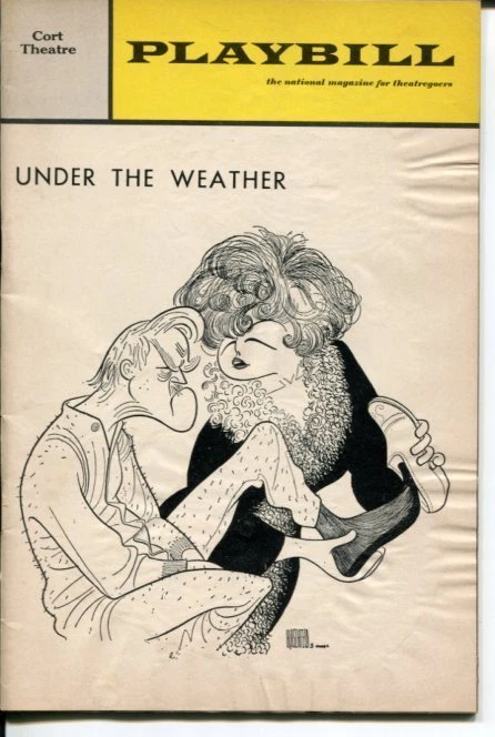 Shelley Winters Harry Towb Under The Weather Saul Bellow Opening Night Playbill