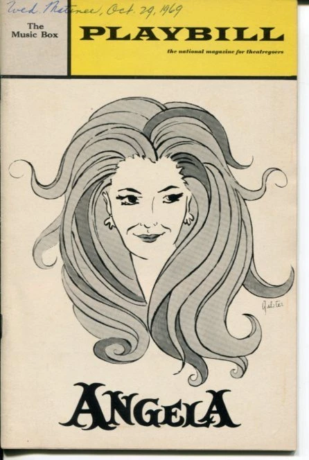 Geraldine Page Tom Ligon Simon Oakland Angela 1969 Opening Night Playbill