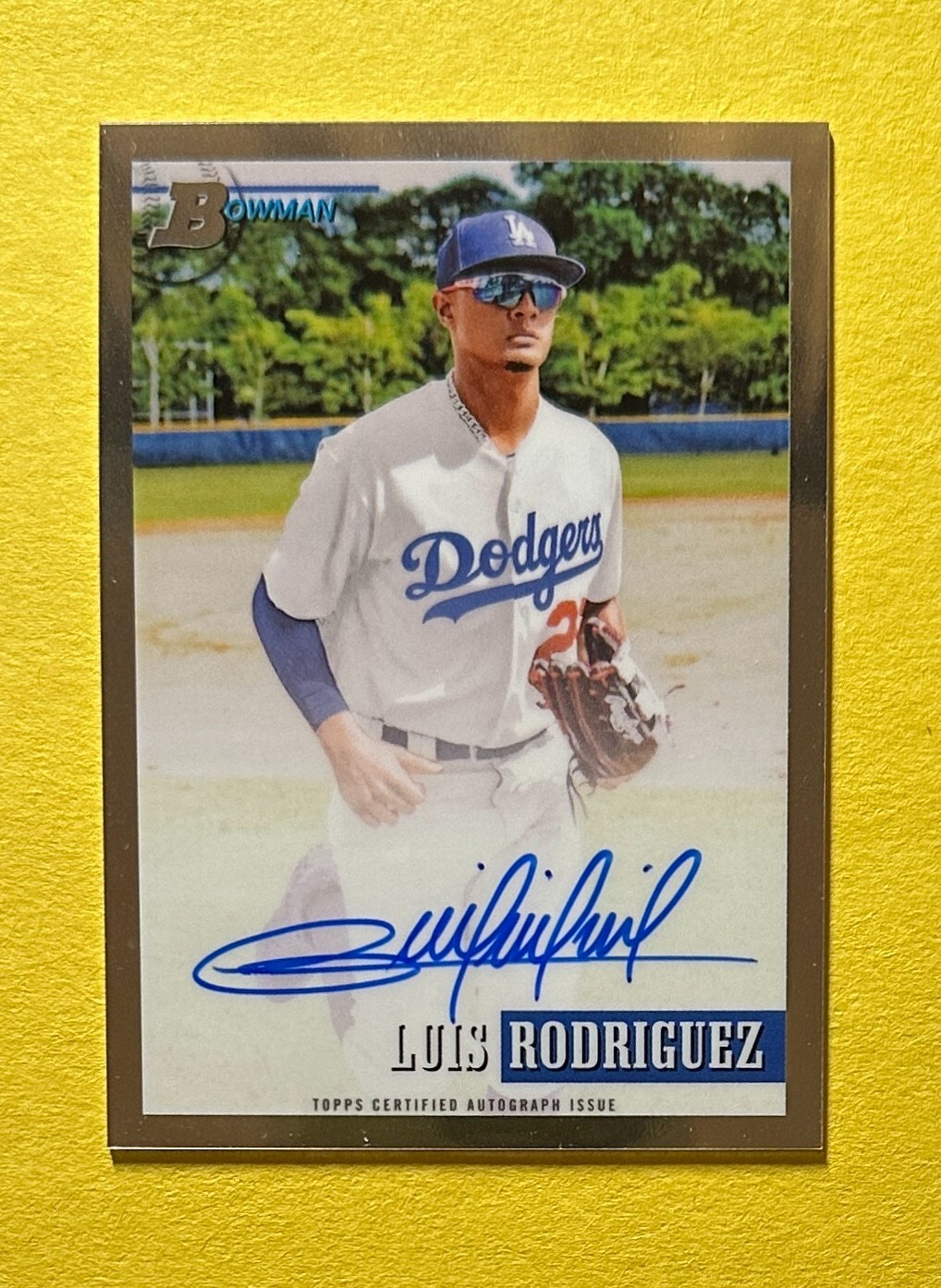 2021 BOWMAN HERITAGE LUIS RODRIGUEZ VARIATION AUTO #93PA-LR DODGERS