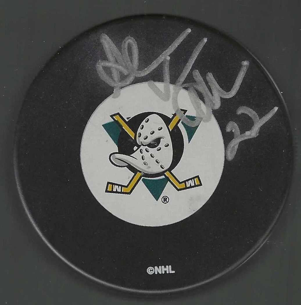 Shaun Van Allen Signed Anaheim Mighty Ducks Puck