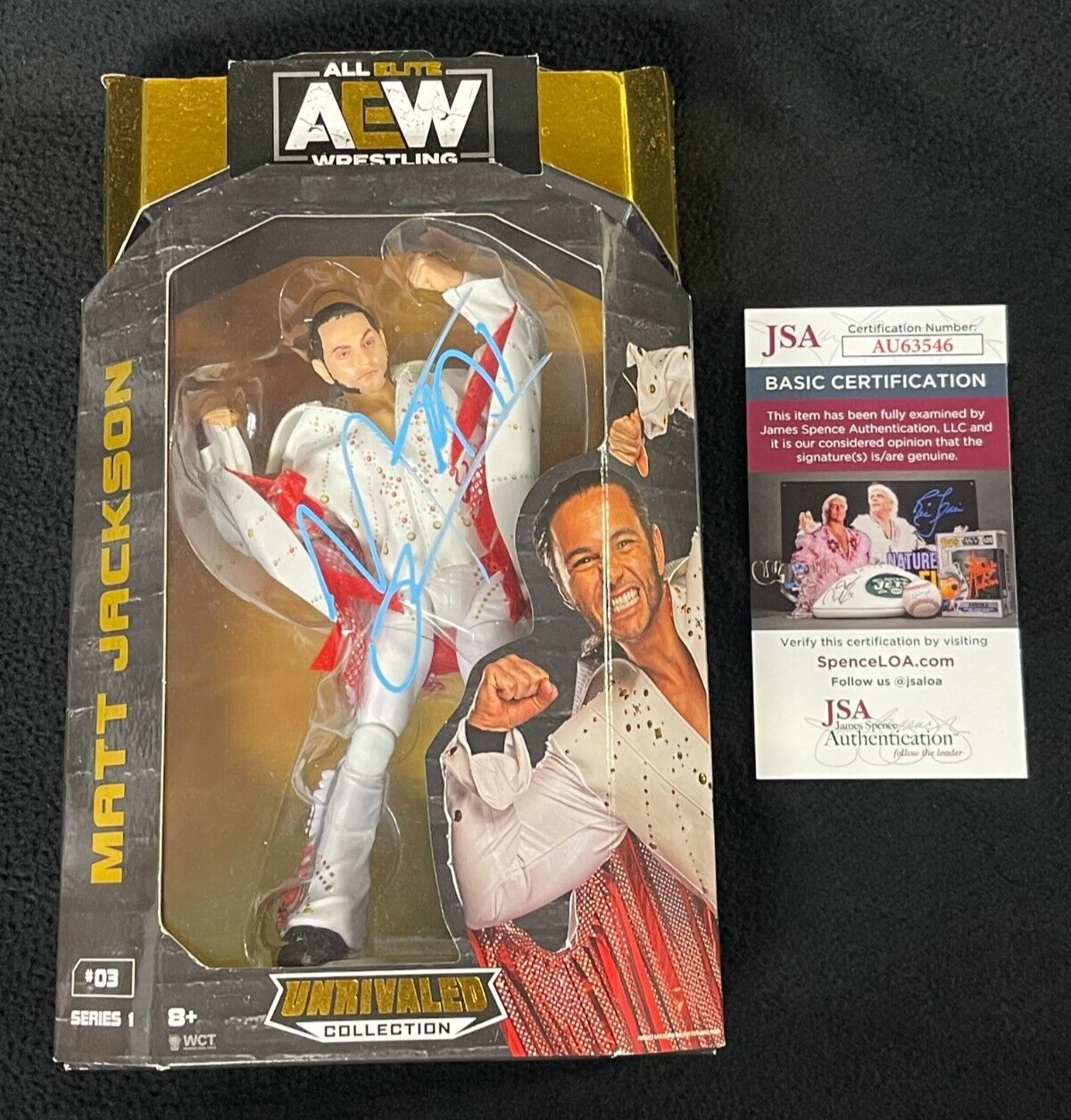 Matt Jackson Signed AEW Series 1 Action Figure JSA COA
