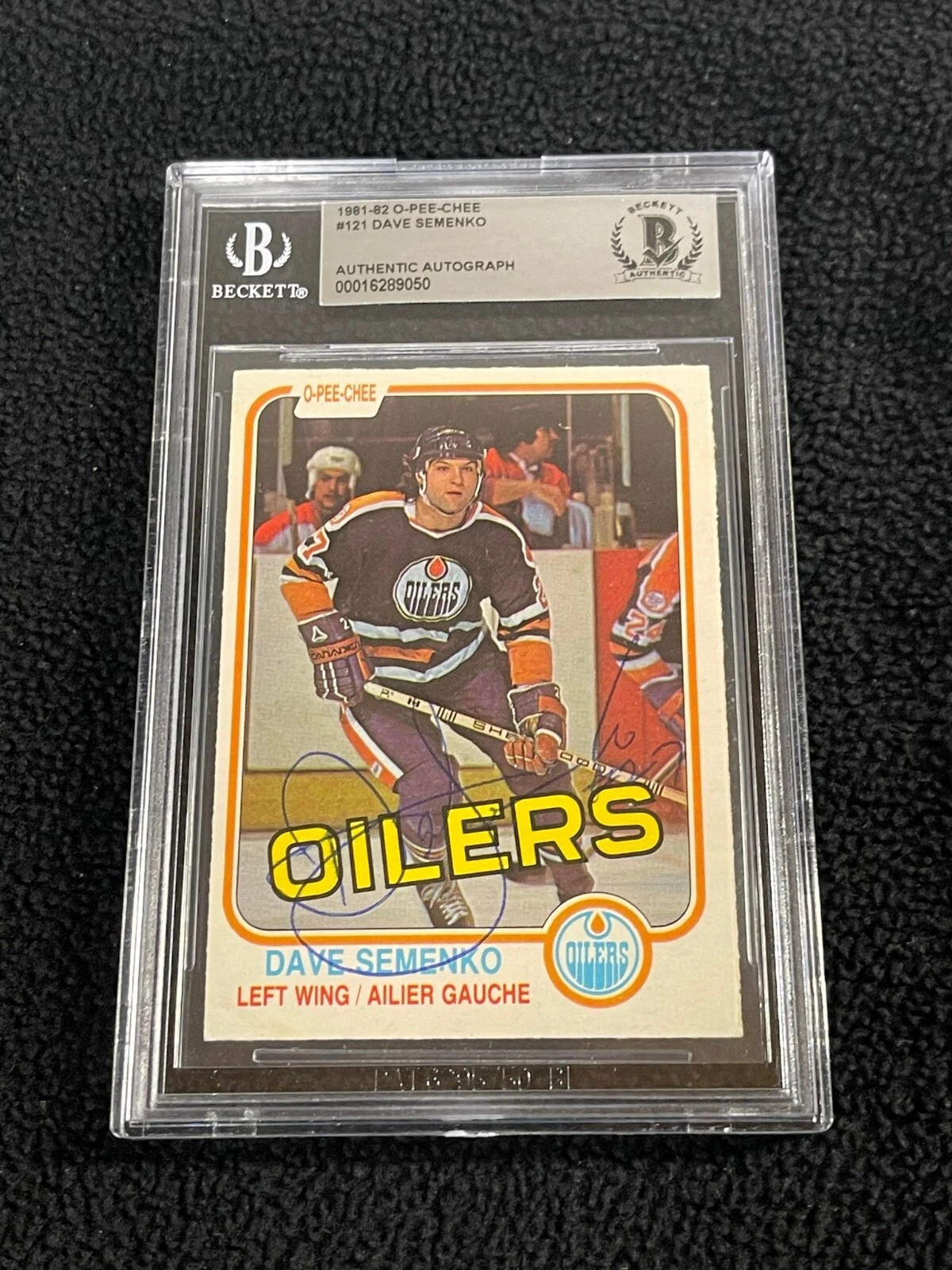 Dave Semenko 1981-82 O-Pee-Chee Hockey Card #121 Beckett Edmonton Oilers