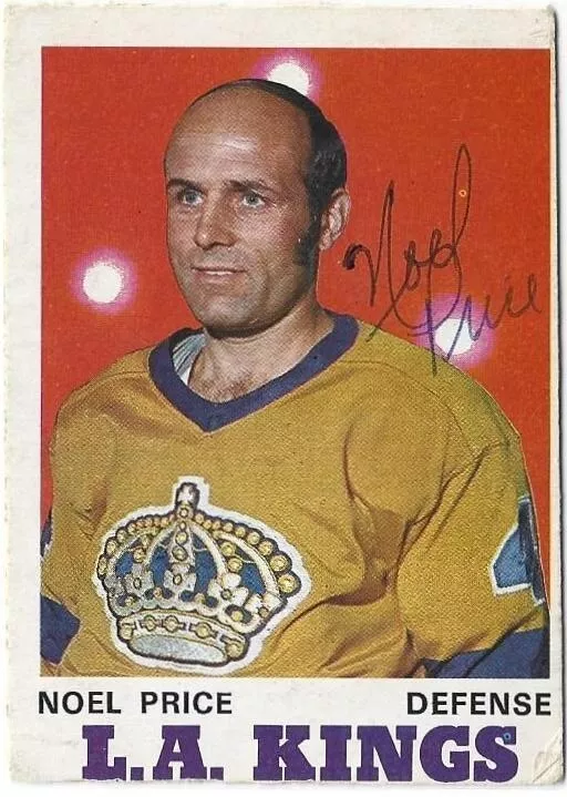 Noel Price Signed 1970-71 O-Pee-Chee Hockey Card #163 Los Angeles Kings