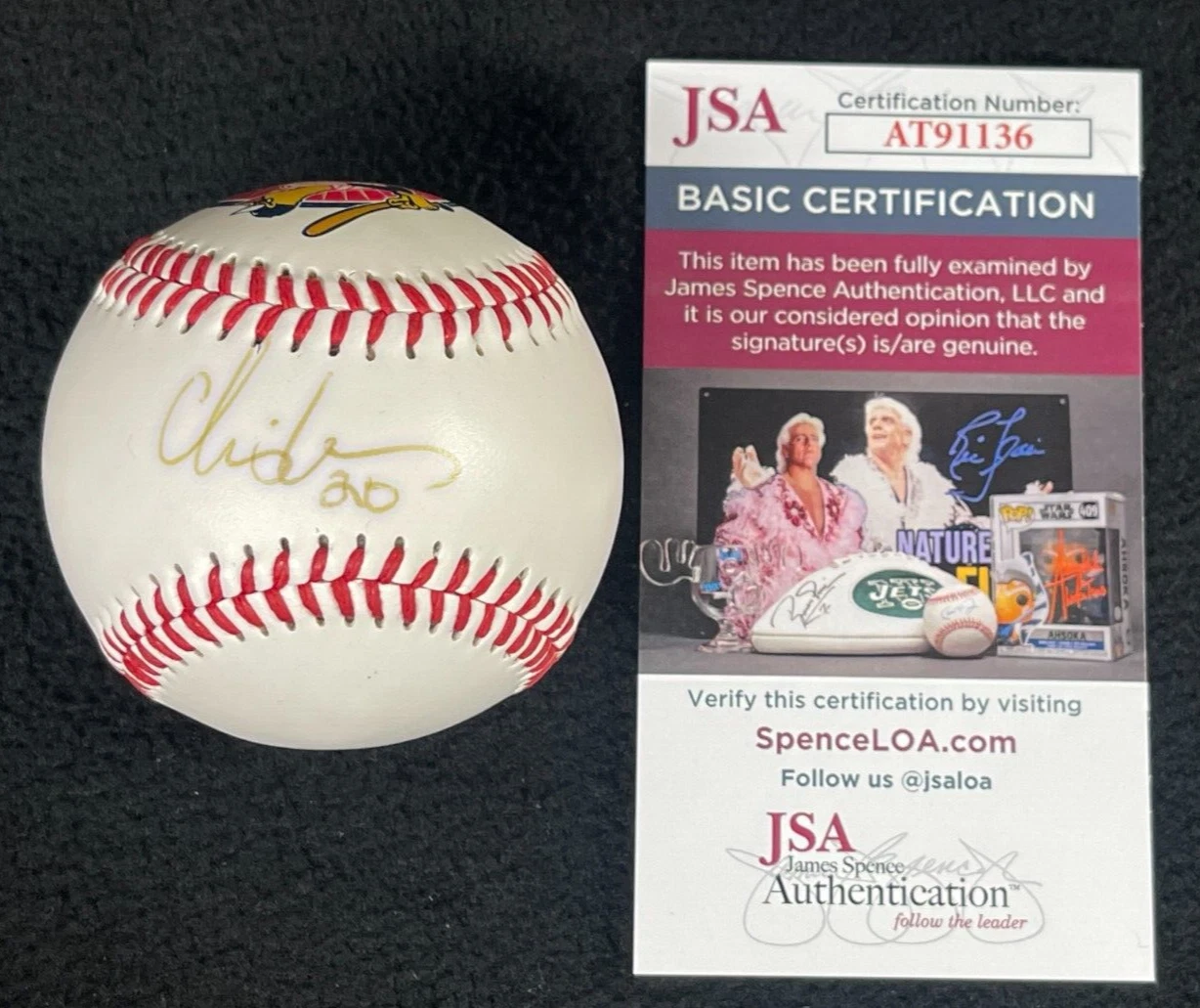 Chris Mears Signed Toledo Mud Hens Baseball Detroit Tigers JSA COA