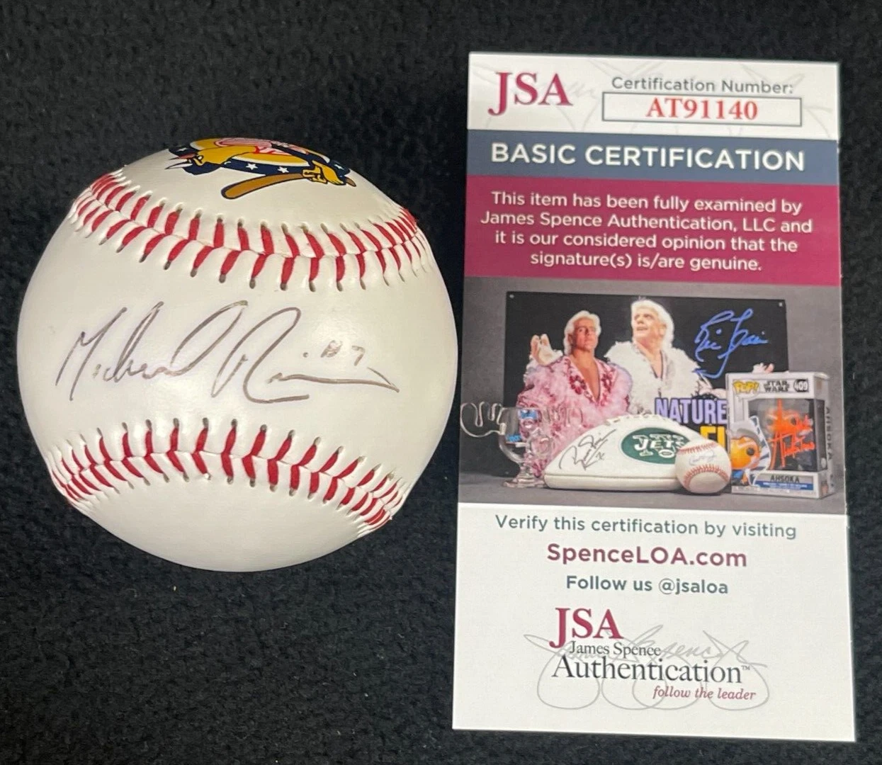 Michael Rivera Signed Toledo Mud Hens Baseball Detroit Tigers JSA COA