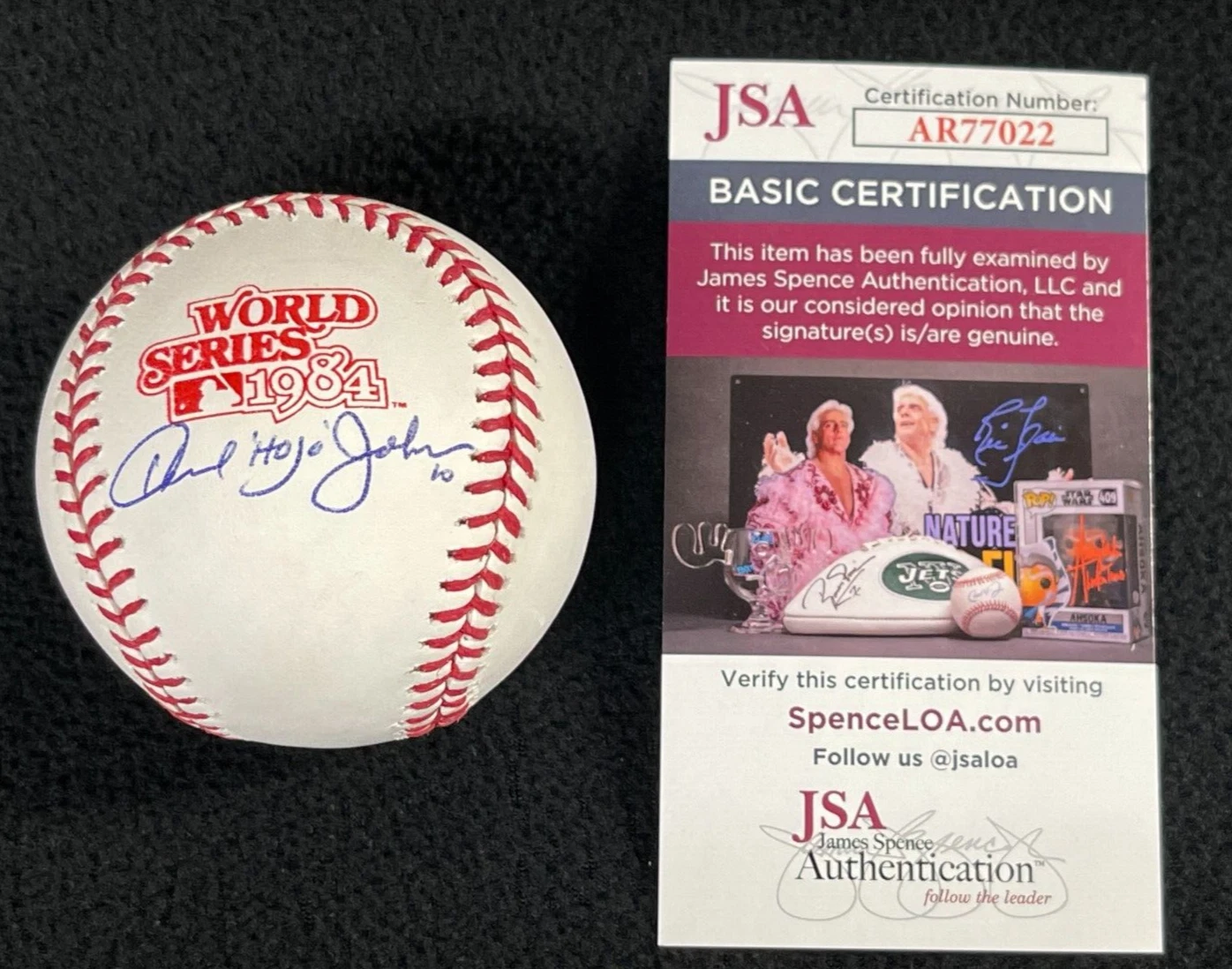 Howard Johnson Signed Detroit Tigers 1984 World Series Official Baseball JSA COA