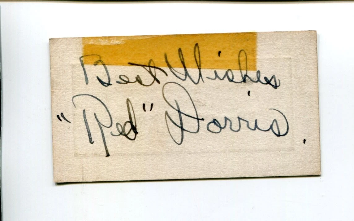 Red Dorris Jazz Tenor Saxophonist Stan Kenton Band Signed Autograph