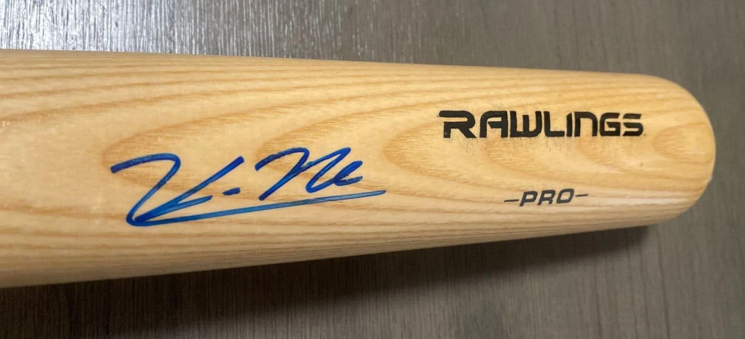 KEVIN NEWMAN ARIZONA DIAMONDBACKS SIGNED AUTOGRAPH BLONDE RAWLINGS BAT W/COA
