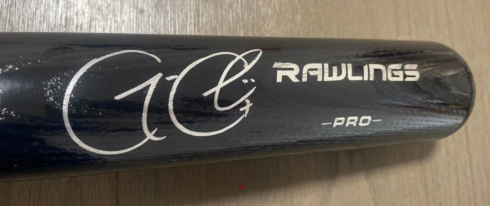 GAVIN CECCHINI NEW YORK METS SIGNED AUTOGRAPHED RAWLINGS BLACK BAT W/COA