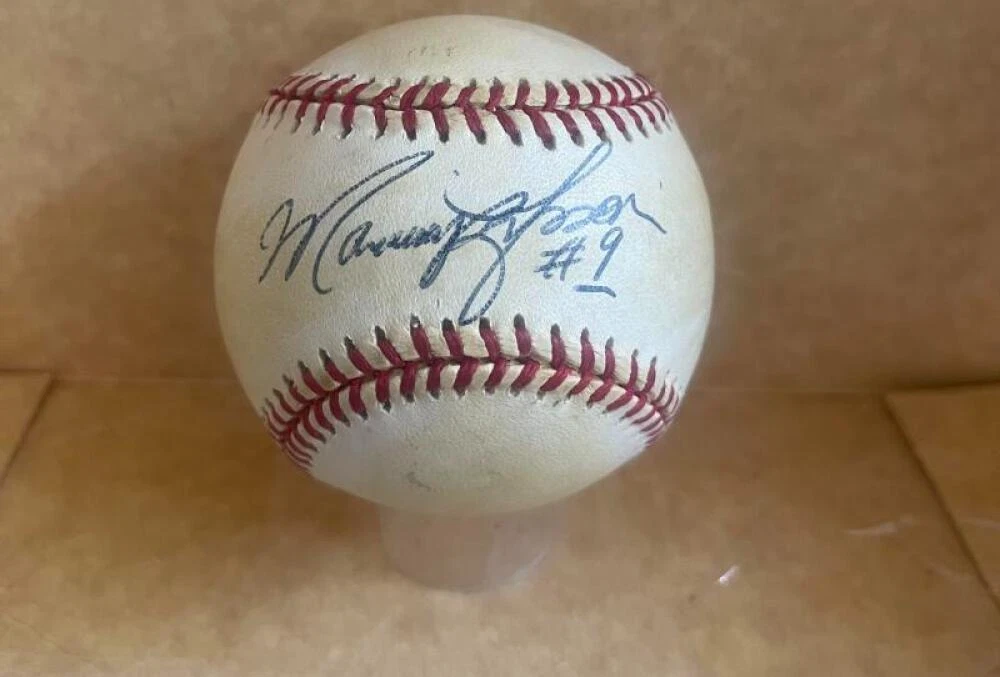 MARQUIS GRISSOM BRAVES/GIANTS  SIGNED AUTOGRAPHED N.L. BASEBALL BECKETT AUTH