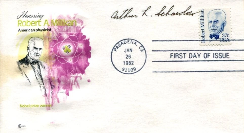 Arthur Leonard Schawlow Nobel Prize Physics Laser Science Signed Autograph FDC