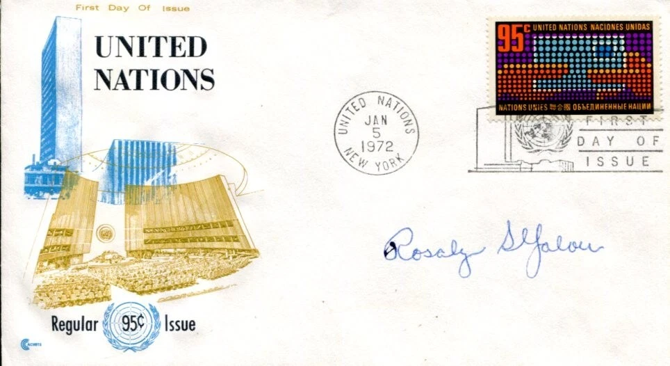 Rosalyn Sussman Yalow Nobel Prize Medicine Radioimmunoassay Signed Autograph FDC