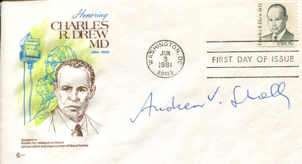 Andrew Schally Nobel Prize Medicine Hypothalamic Hormones Signed Autograph FDC