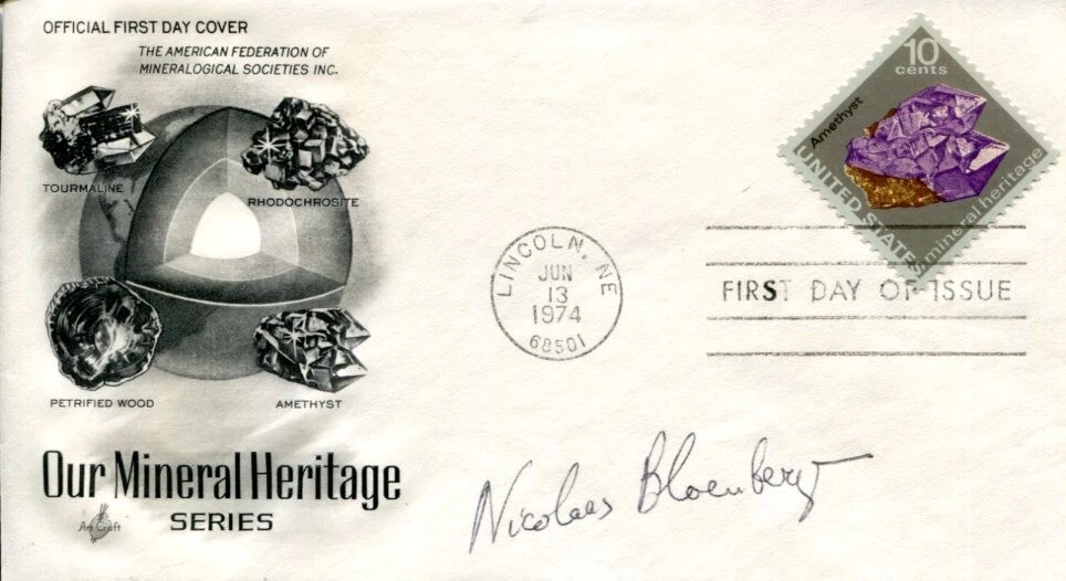 Nicolaas Bloembergen Nobel Prize Physics Laser Spectroscopy Signed Autograph FDC