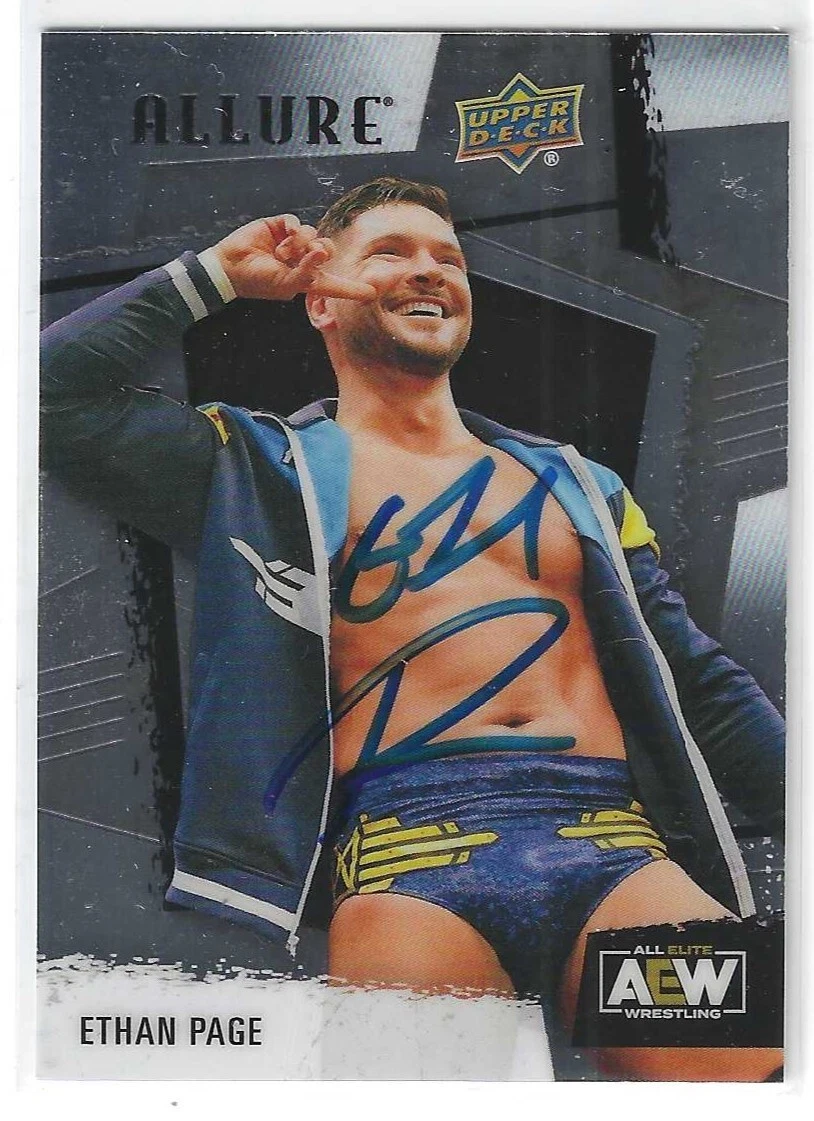 ETHAN PAGE SIGNED 2022 UPPER DECK ALLURE AEW CARD #29 WWE NXT COLLECTIBLE MEMORABILIA