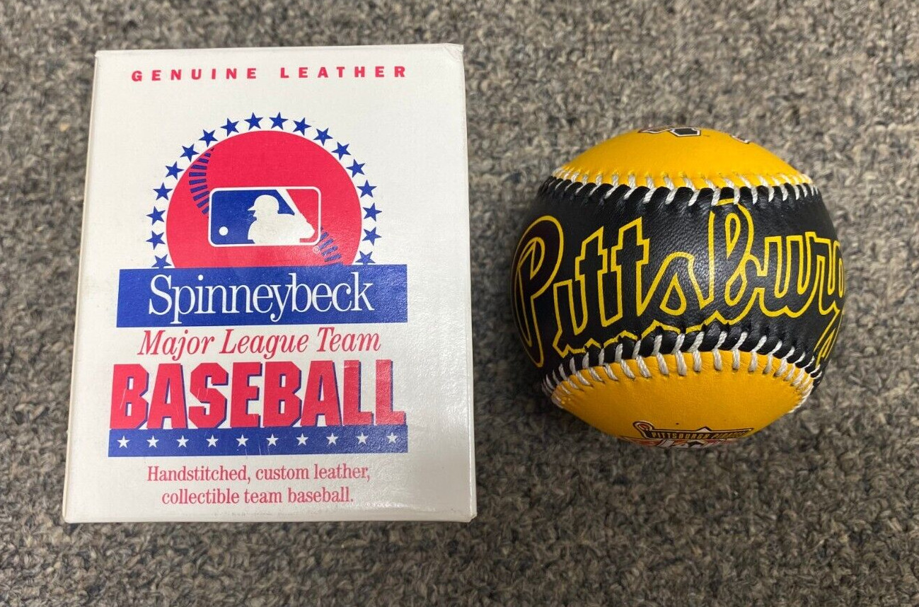VINTAGE SPINNEYBECK COOPERTOWN COLLECTION PIRATES SOUVENIR BASEBALL W/BOX