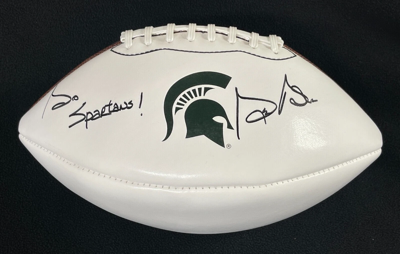 George Blaha Signed & Inscribed Michigan State Spartans Nike Football JSA COA