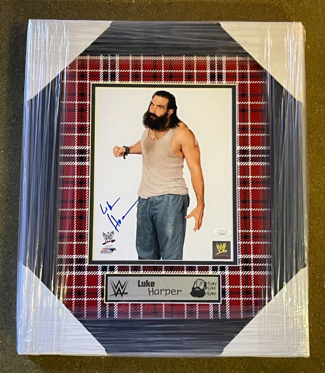 Luke Harper Signed Framed WWE Photofile 8x10 Photo Bray Wyatt Family JSA COA