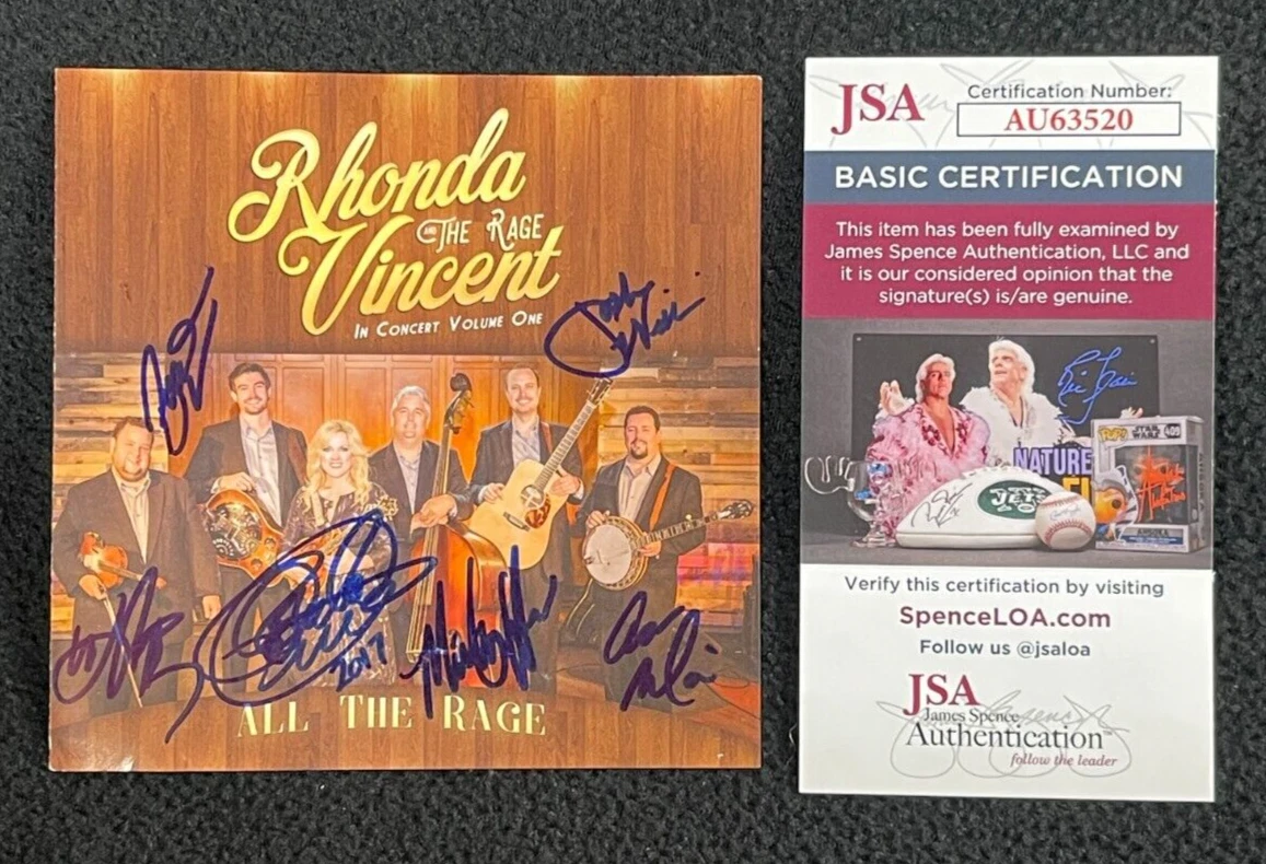 Rhonda Vincent and The Rage Signed All The Rage Live Concert CD Booklet JSA COA