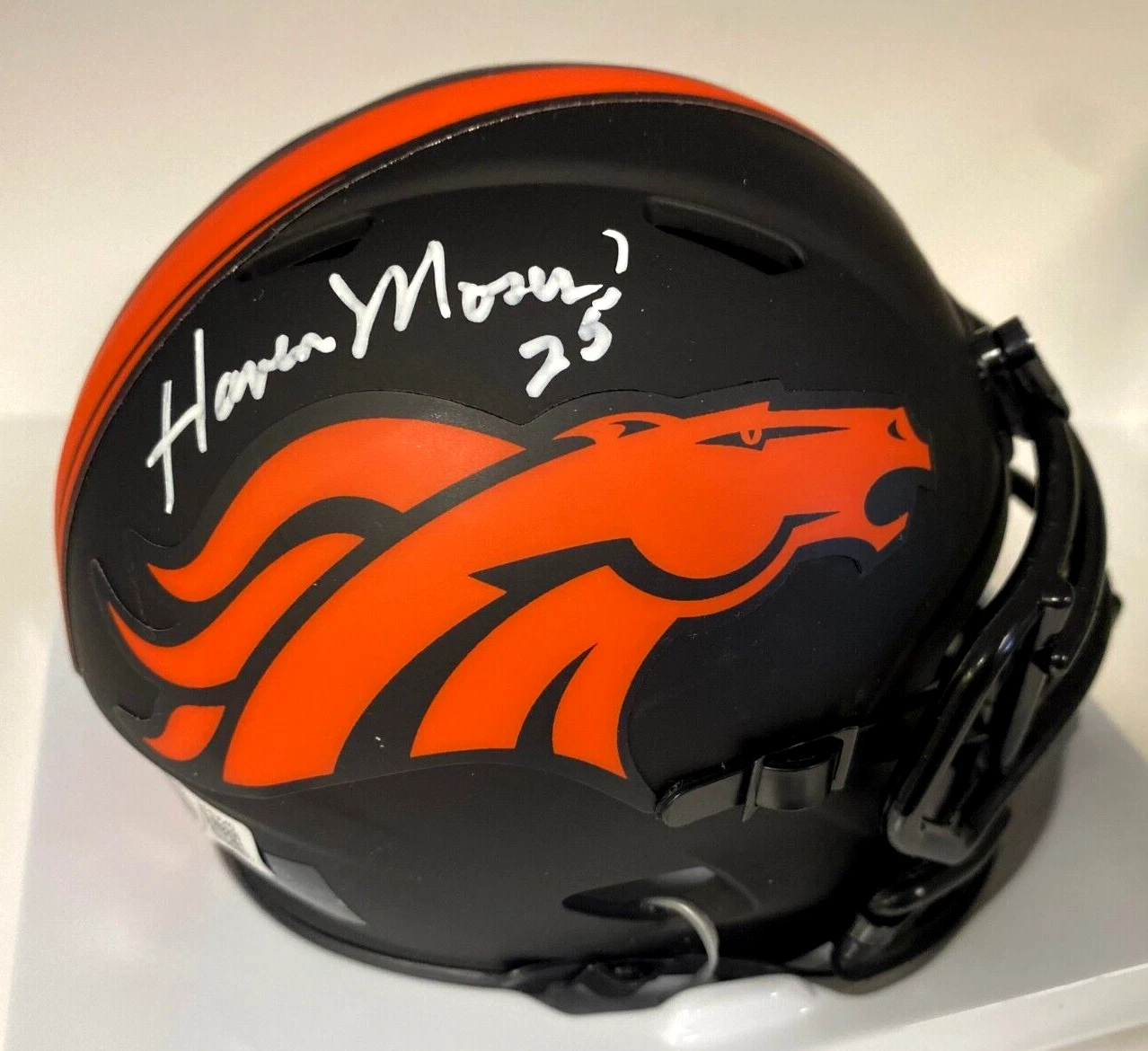 HAVEN MOSES DENVER BRONCOS SIGNED AUTOGRAPHED ECLIPSE MINI HELMET BECKETT BAS *