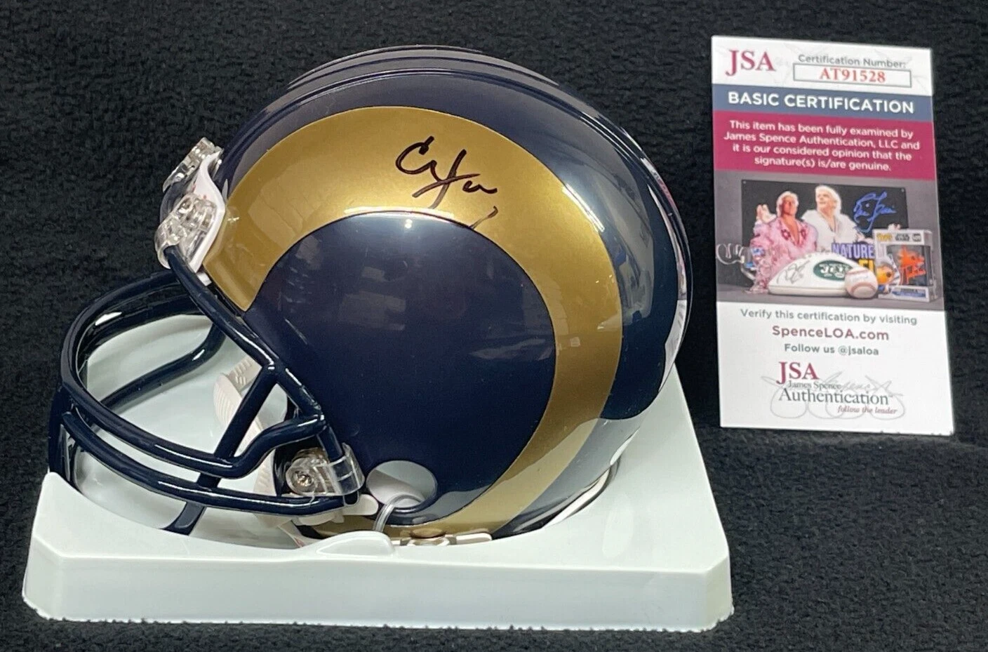 Cortland Finnegan Signed St. Louis Rams Mini Helmet JSA COA