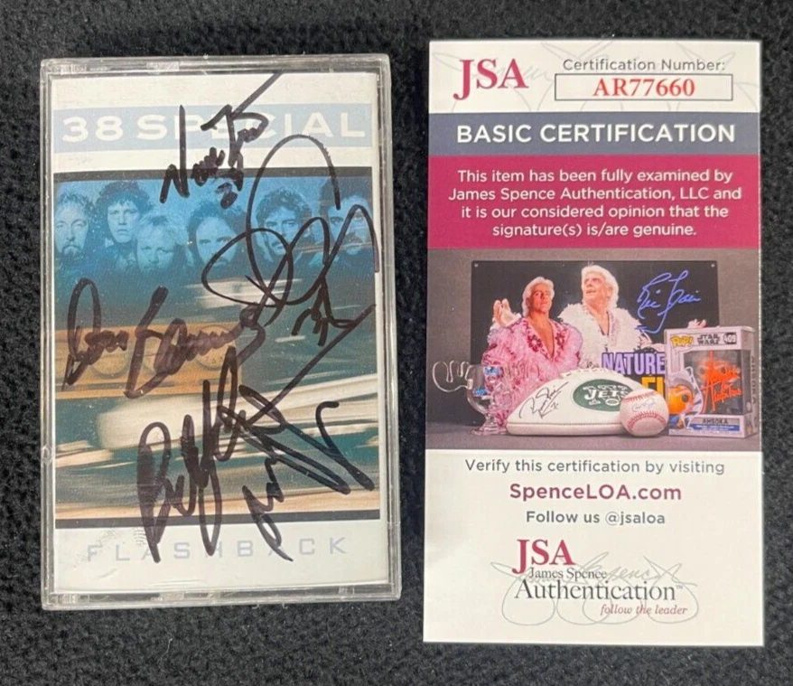 .38 SPECIAL SIGNED FLASHBACK CASSETTE TAPE INSERT JSA COA COLLECTIBLE MEMORABILIA