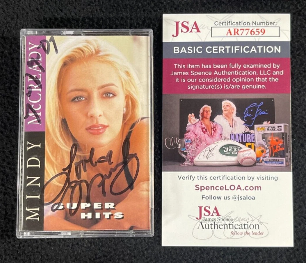 Mindy McCready Signed Super Hits Cassete Tape Insert JSA COA