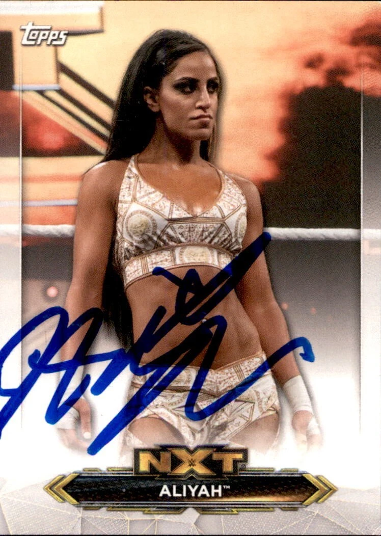 ALIYAH SIGNED 2020 TOPPS WWE NXT CARD NXT-2 COLLECTIBLE MEMORABILIA