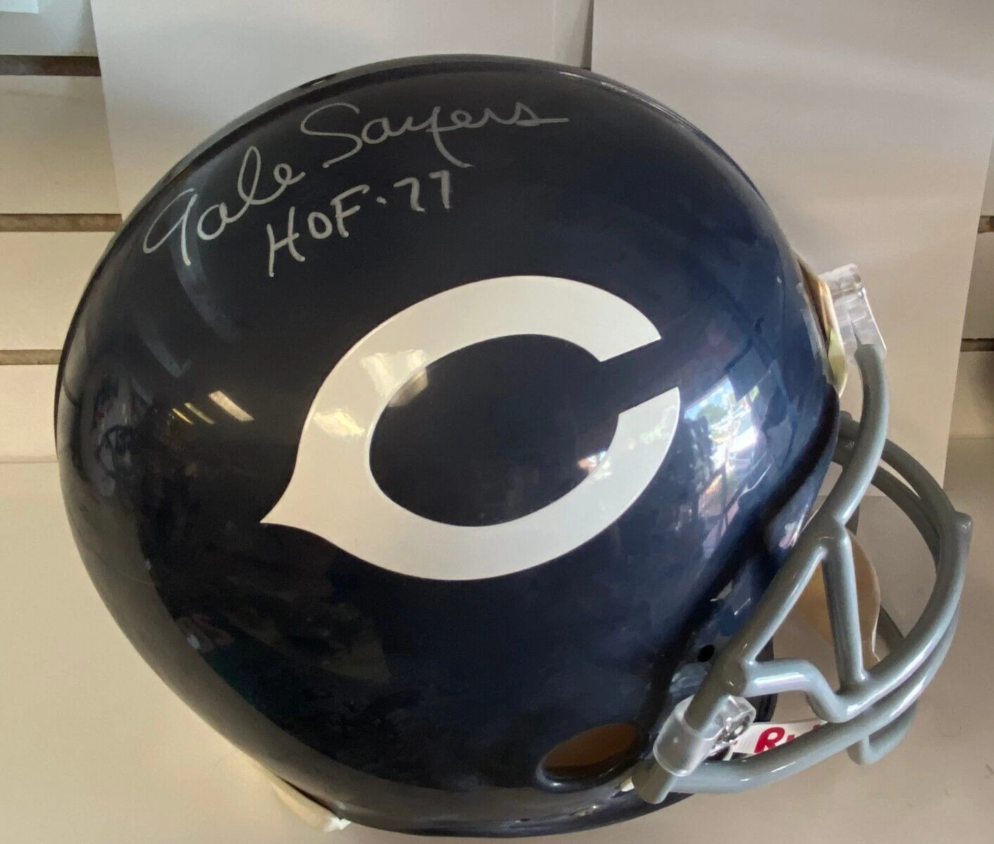 GALE SAYERS CHICAGO BEARS HOF 77 SIGNED AUTO AUTHENTIC FULL SIZE HELMET BECKETT