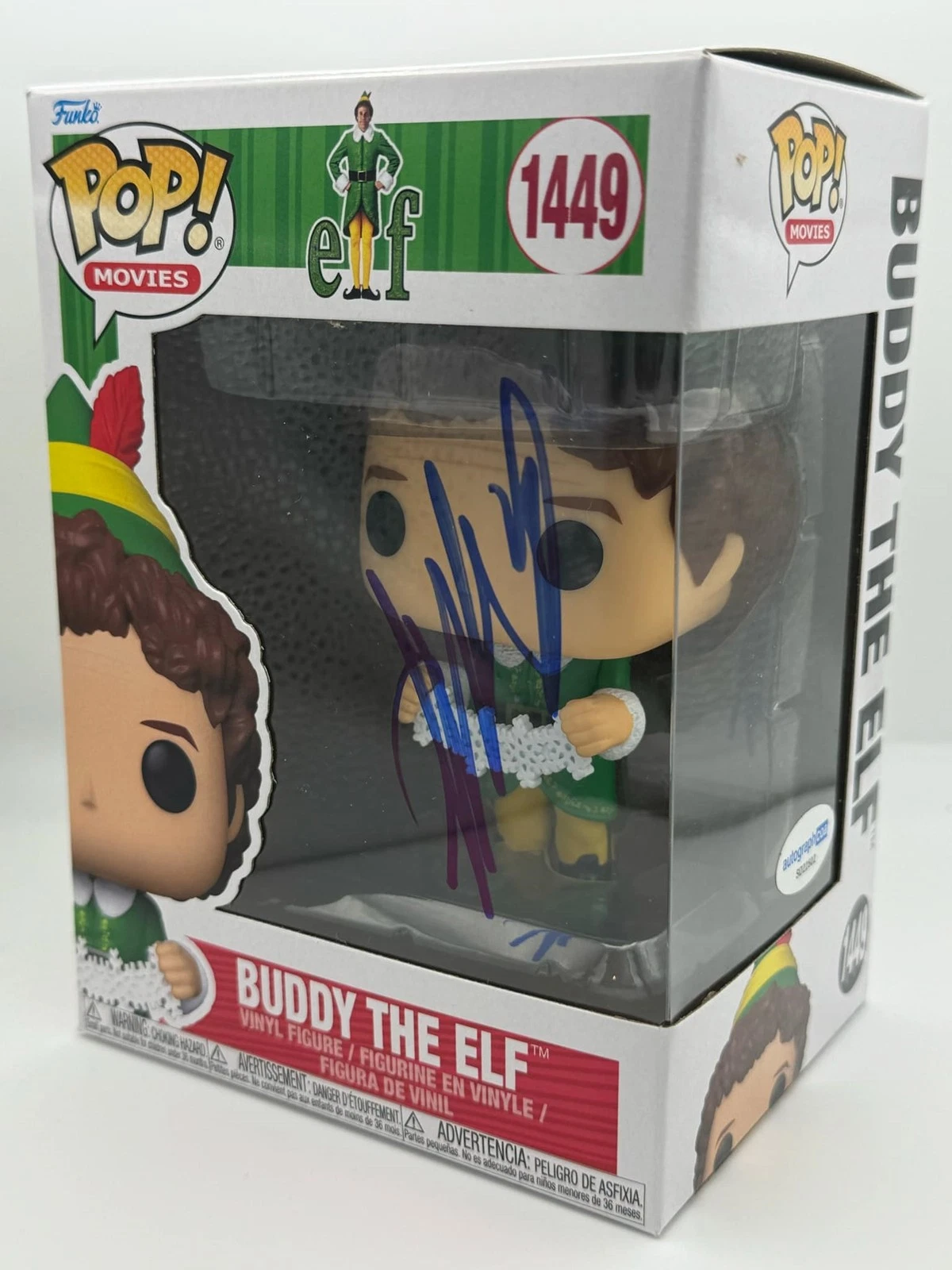 WILL FERRELL “ELF” AUTOGRAPH SIGNED ‘BUDDY THE ELF’ 1449 FUNKO POP FIGURE ACOA COLLECTIBLE MEMORABILIA