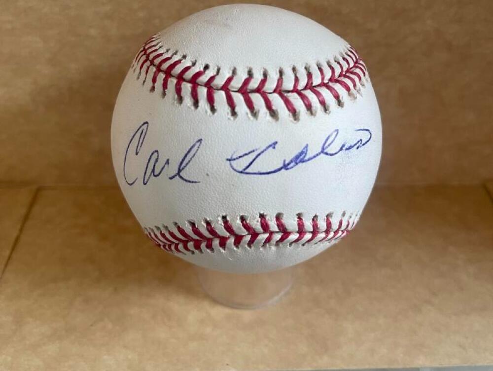 CARL BOLES SAN FRANCISCO GIANTS SIGNED AUTOGRAPHED M.L. BASEBALL BECKETT AUTH