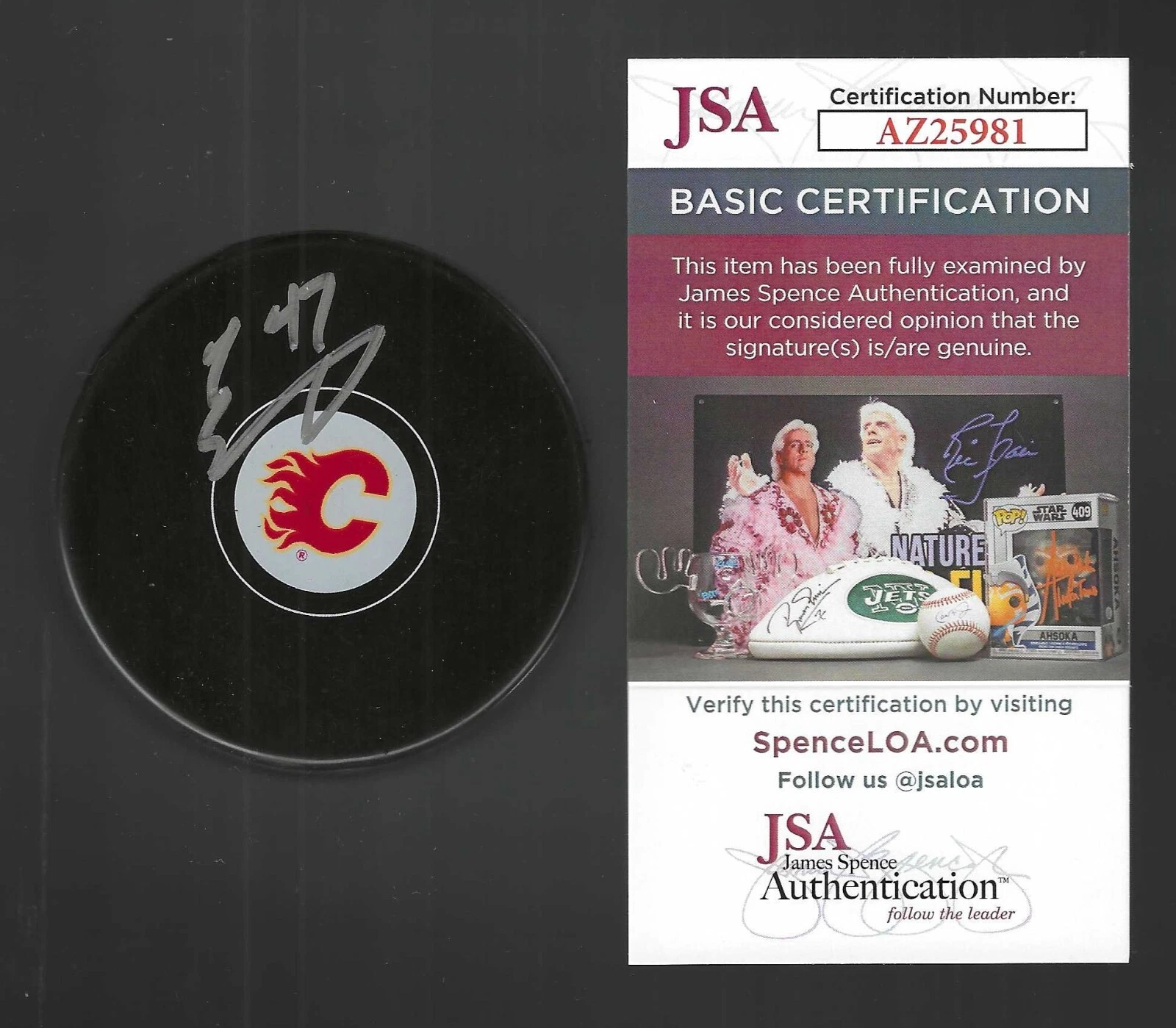 Connor Zary Signed Calgary Flames Puck JSA COA
