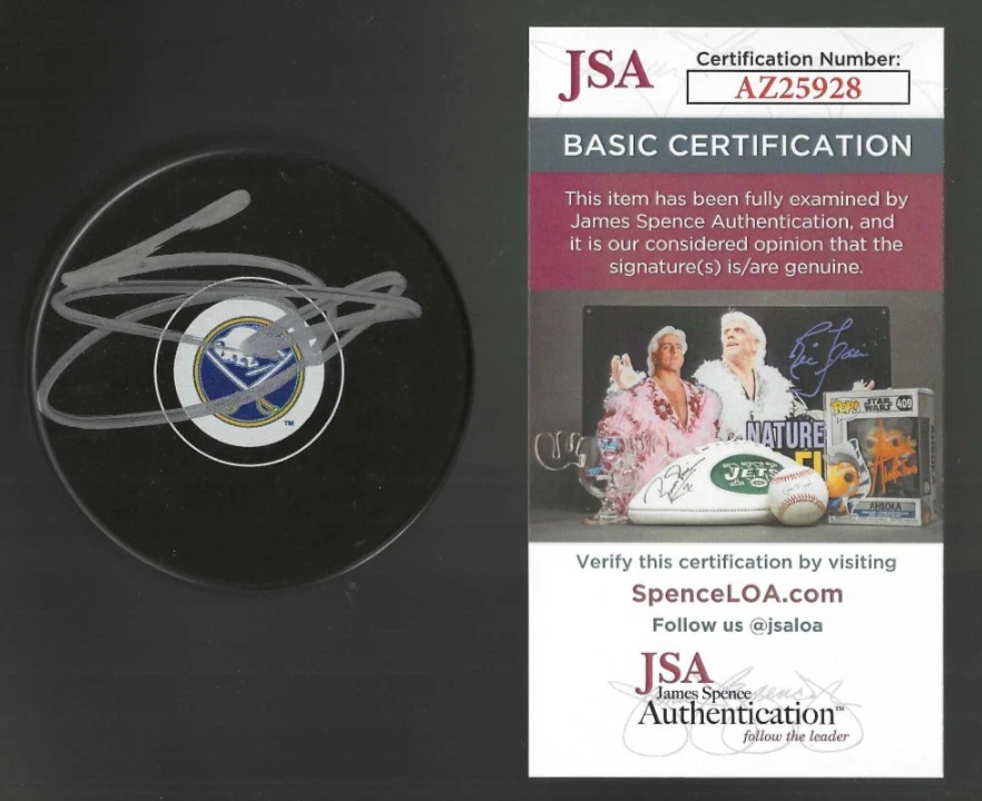 Jack Eichel Signed Buffalo Sabres Puck JSA COA