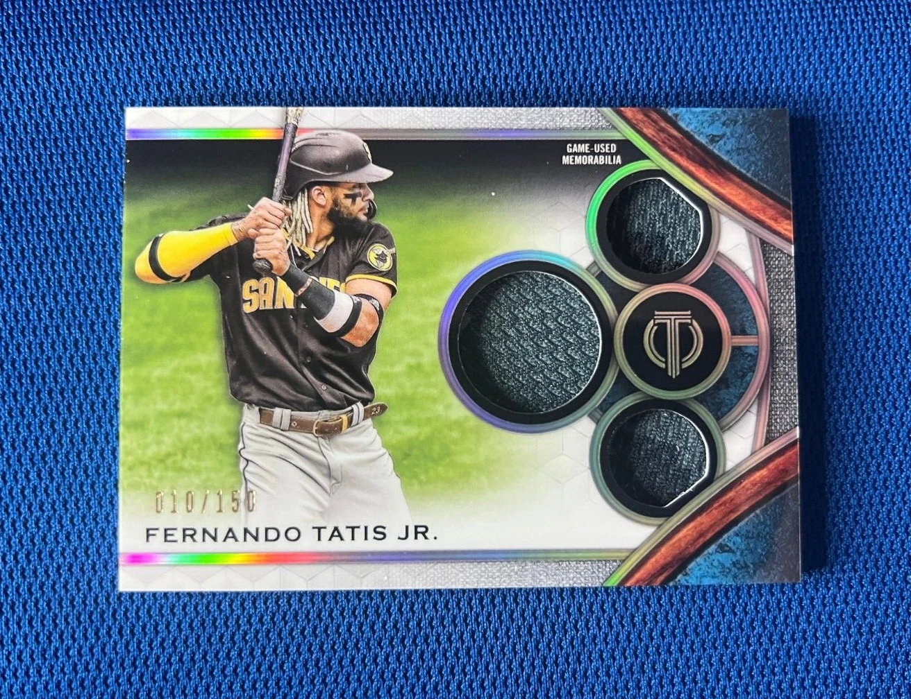 2021 TOPPS TRIBUTE FERNANDO TATIS JR PADRES TRIPLE RELIC JERSEY #TTR-FTJ /150