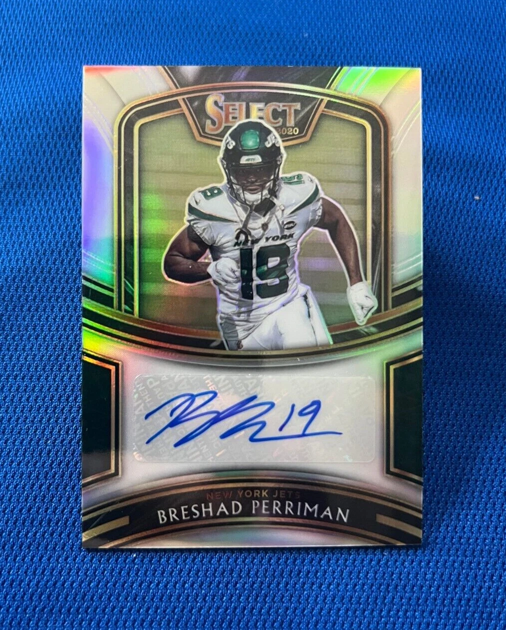 2020 SELECT BRESHAD PERRIMAN NEW YORK JETS SILVER AUTO RC CARD /199 #SI-BPE