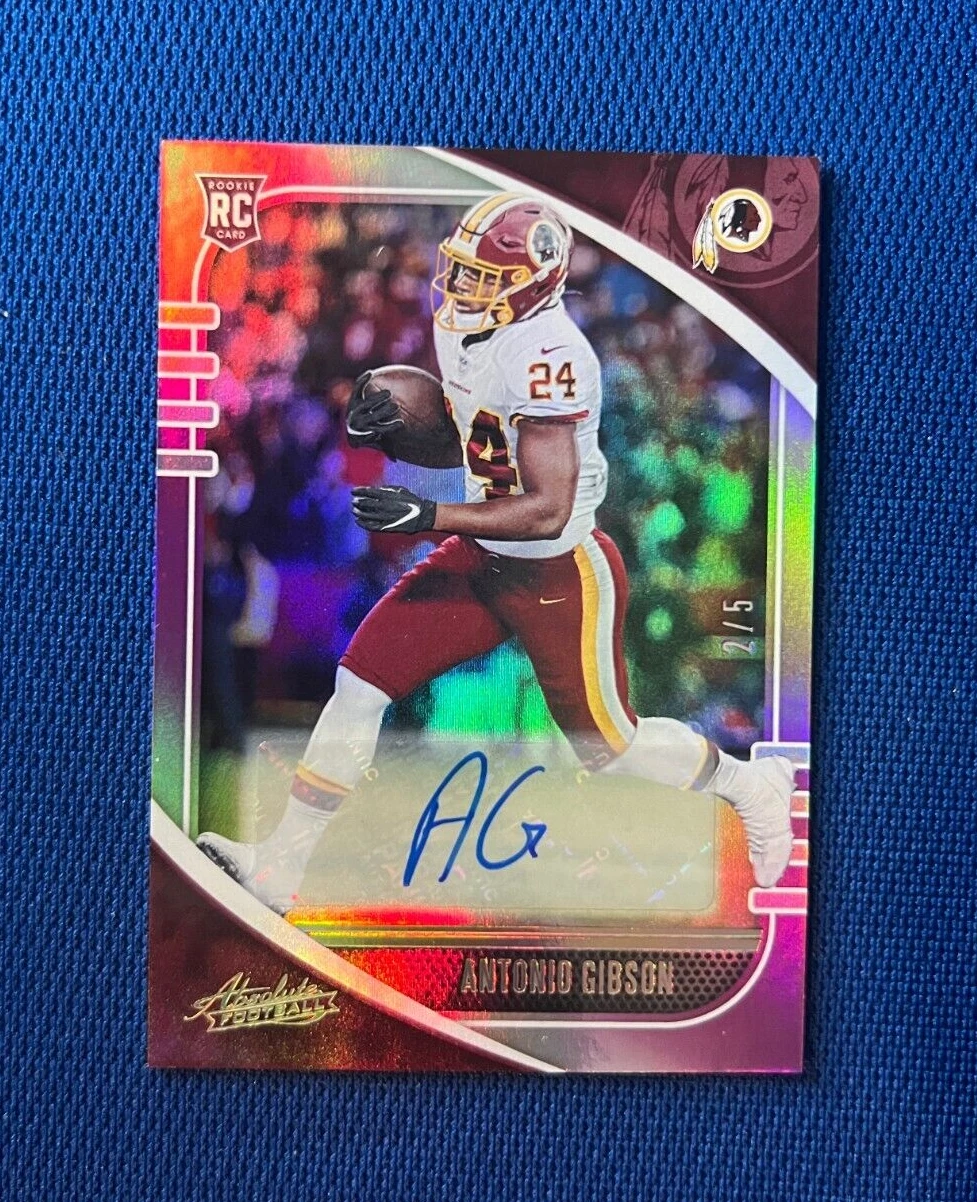 2020 ABSOLUTE ANTONIO GIBSON REDSKINS RC AUTO AUTOGRAPHED RED 2/5 #109