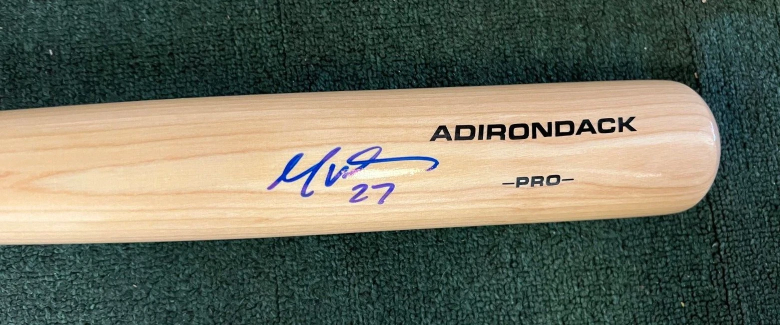 MARK VIENTOS NEW YORK METS SIGNED AUTO RAWLINGS BLONDE ADIRONDACK BAT BECKETT