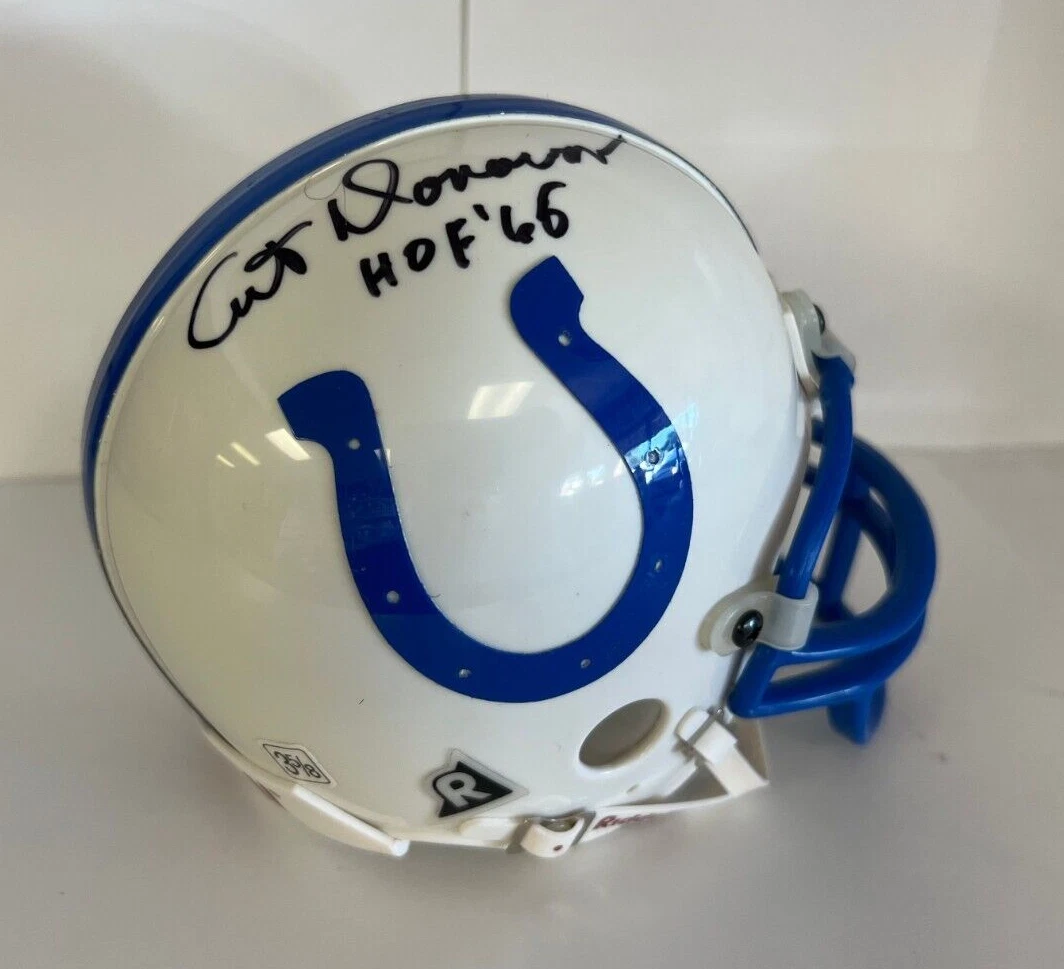 ART DONOVAN HOF 68 BALTIMORE COLTS SIGNED AUTOGRAPHED MINI HELMET W/COA