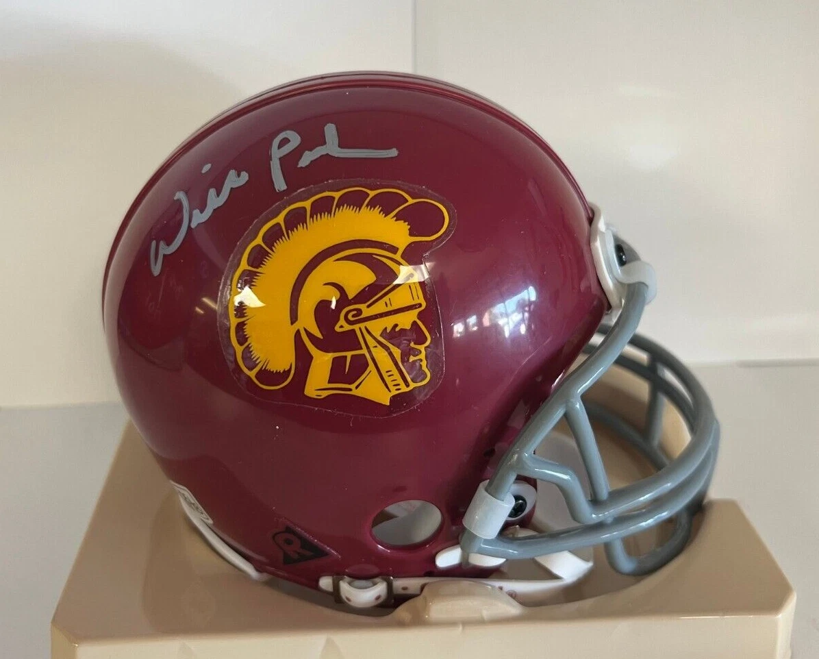 WILL POOL USC TROJANS SIGNED AUTOGRAPHED MINI HELMET W/COA COLLECTIBLE MEMORABILIA