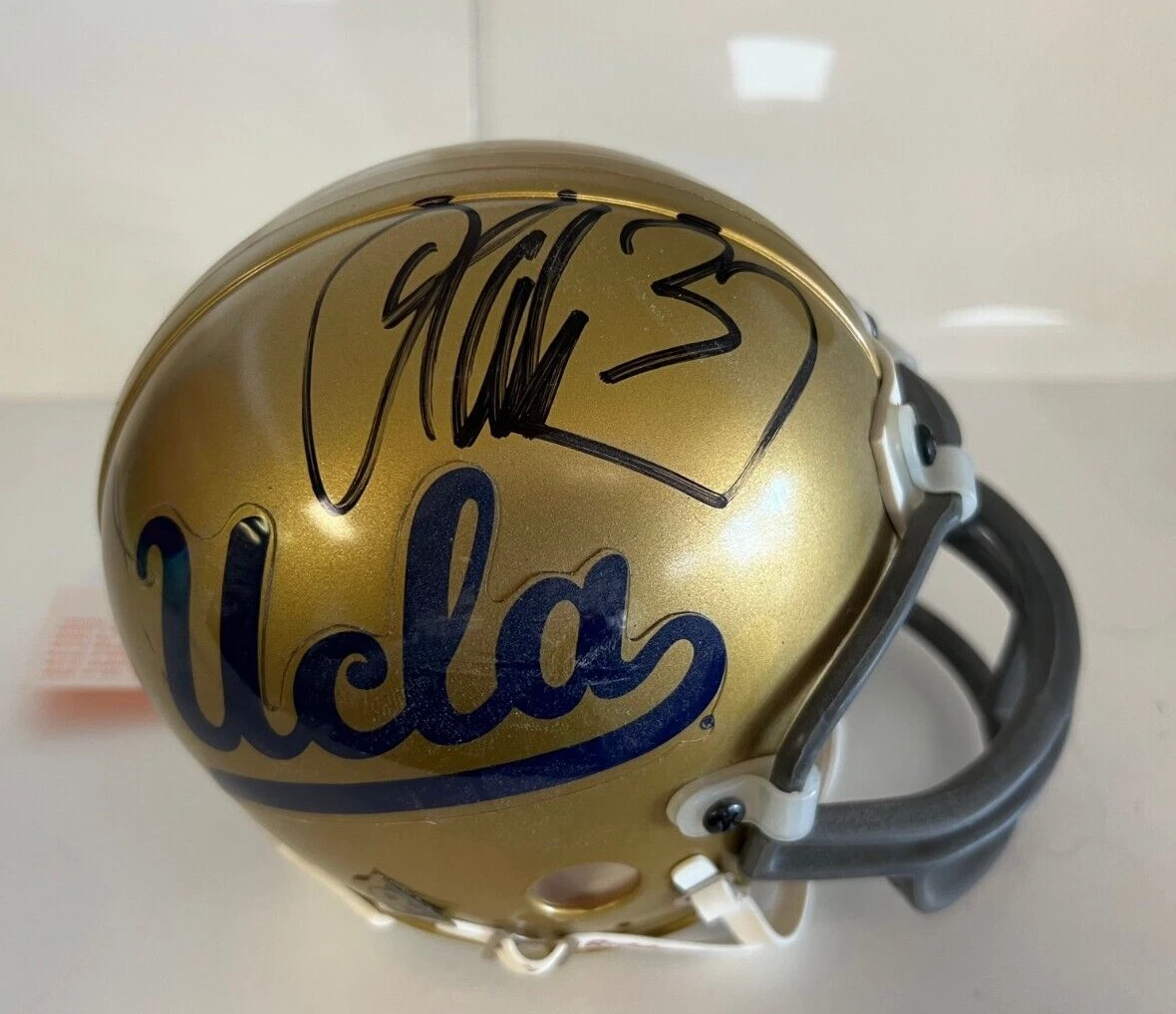 CARNELL LAKE UCLA BRUINS SIGNED AUTOGRAPHED MINI HELMET W/COA