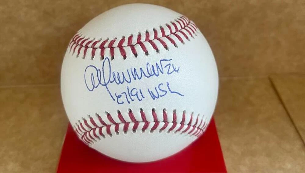 AL NEWMAN TWINS 87/91 WSC SIGNED AUTOGRAPHED M.L. BASEBALL BECKETT AUTH