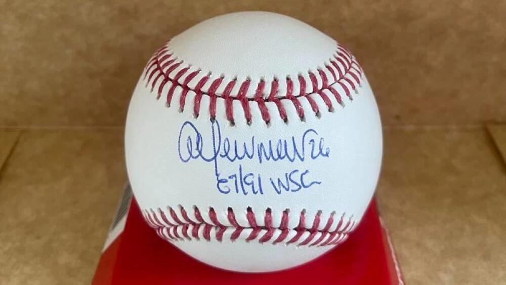 AL NEWMAN TWINS 87/91 WSC SIGNED AUTOGRAPHED M.L. BASEBALL BECKETT AUTH